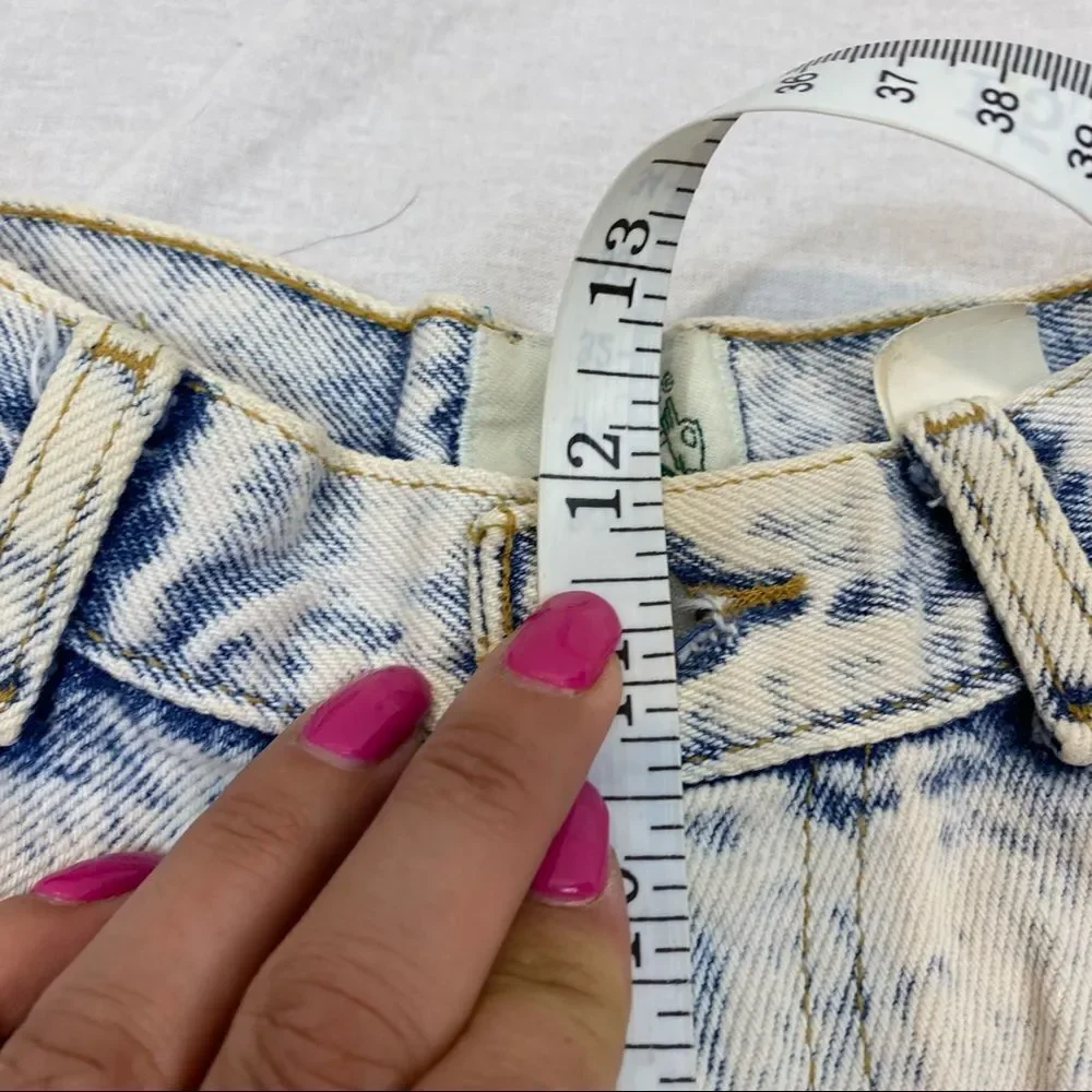 Vintage‎ Sason Acid Wash High Rise Jean Shorts 7/8